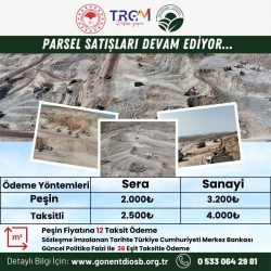 Parsel
Satışlarımız Devam Ediyor...