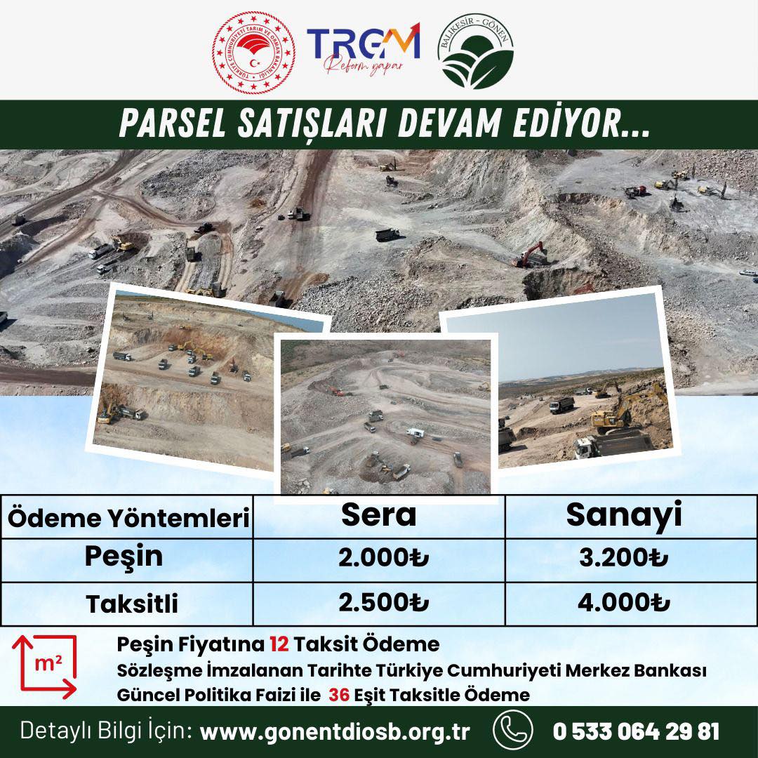 Parsel
Satışlarımız Devam Ediyor...